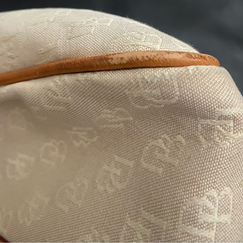 Dooney & Burke canvas rectangular satchel tan and brown - Picture 11 of 12